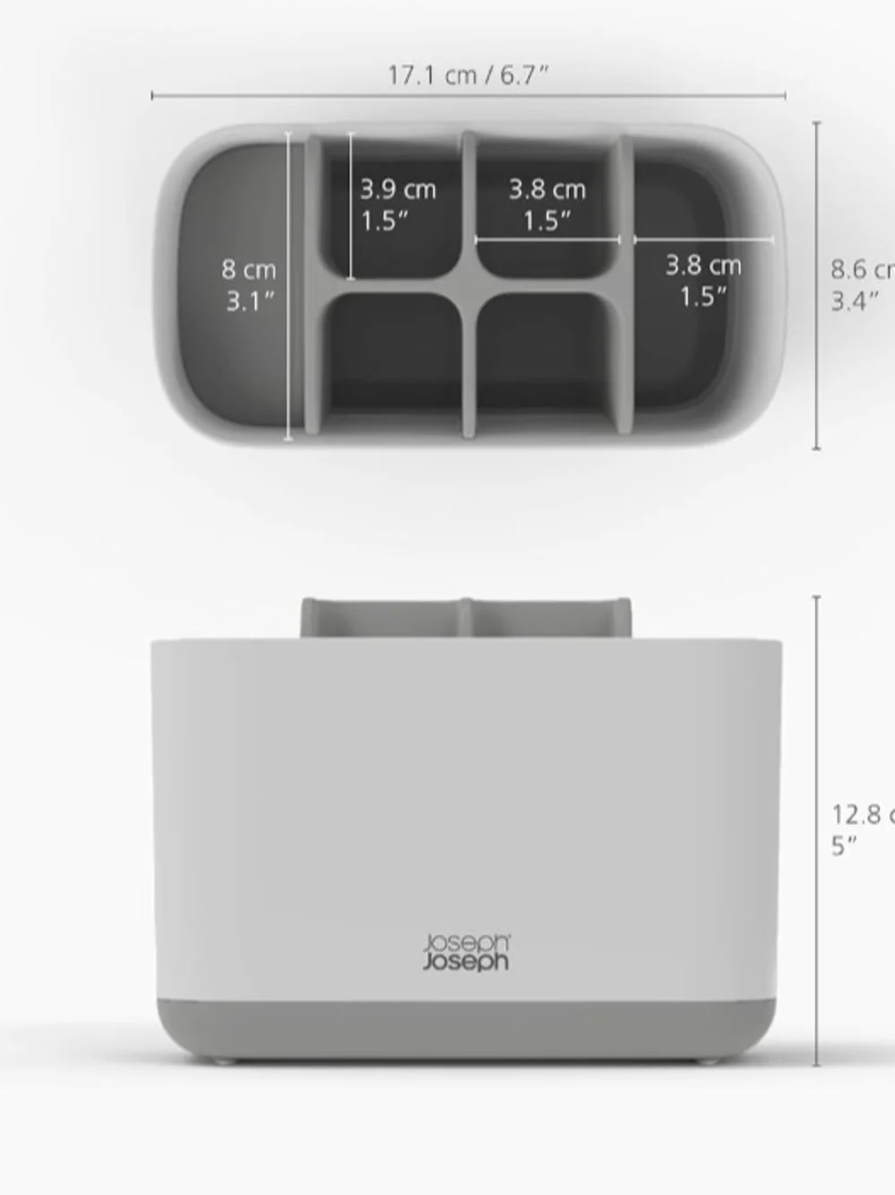 Joseph Joseph White Bathroom Organizer Case
